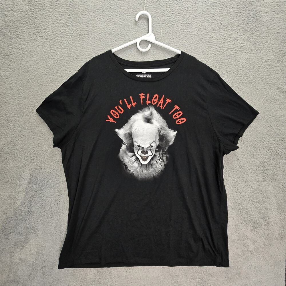 Pennywise Stephen King IT Shirt Womens 3XL Black You’ll Float Too Shirt EUC